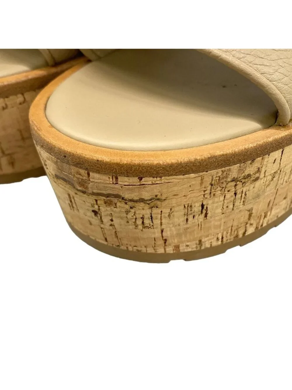 Dior Sandals 37 D Way Beige Wedge Sole Leather